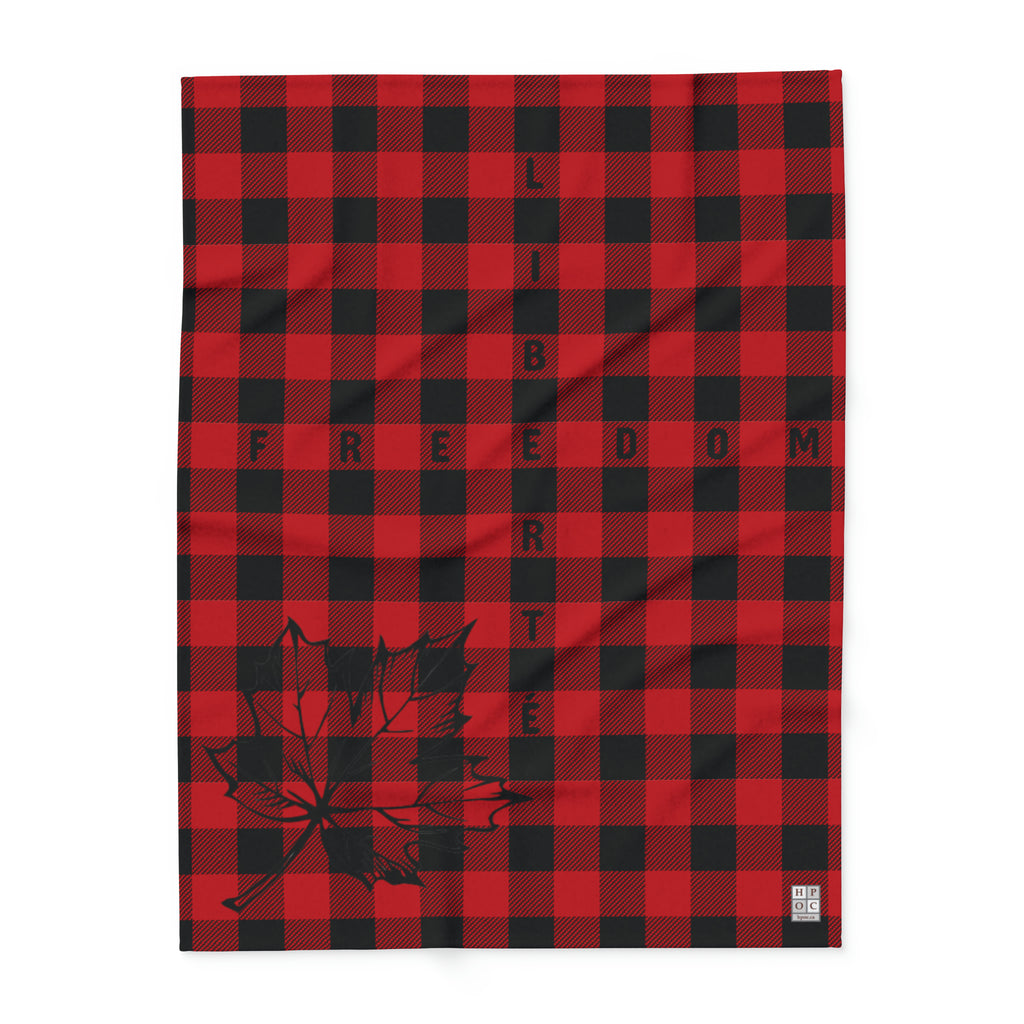 Freedom/Liberté Fleece Blanket - Red & Black Plaid