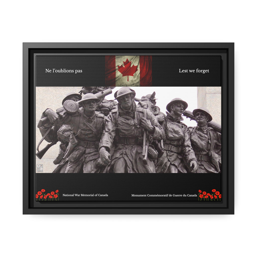 National War Memorial Tribute Print (Matte Canvas, Black Frame)