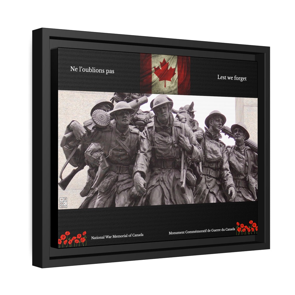 National War Memorial Tribute Print (Matte Canvas, Black Frame)