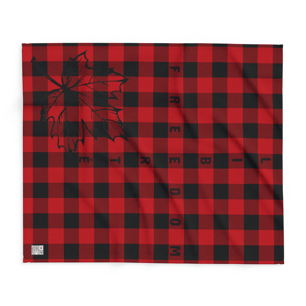 Freedom/Liberté Fleece Blanket - Red & Black Plaid