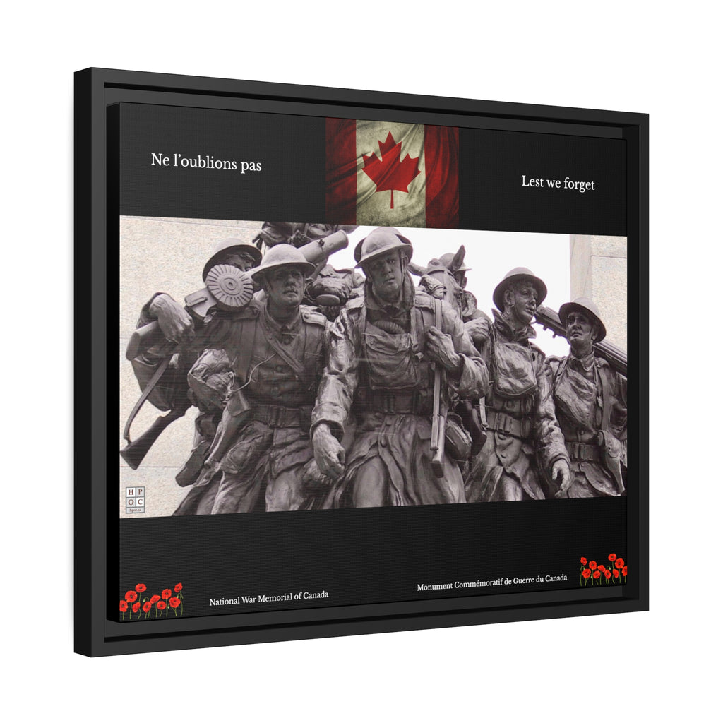 National War Memorial Tribute Print (Matte Canvas, Black Frame)