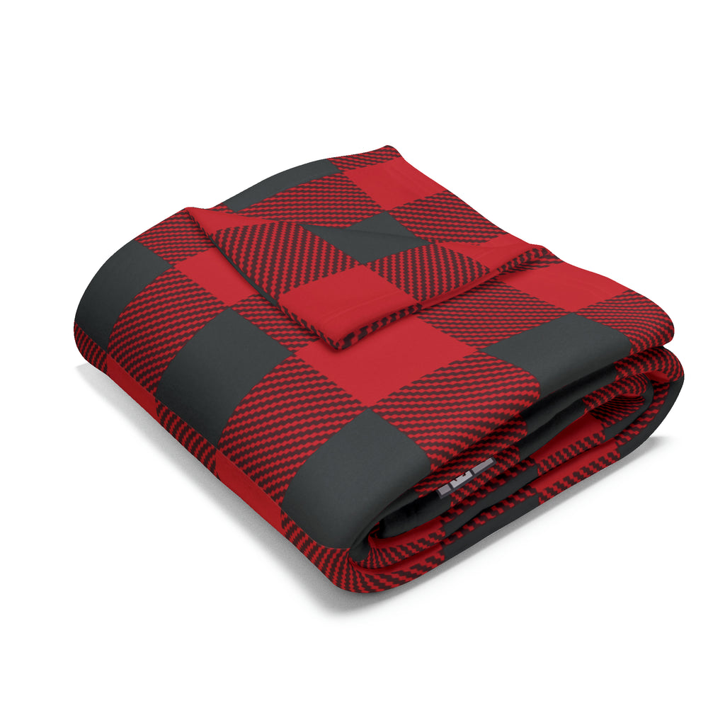 Freedom/Liberté Fleece Blanket - Red & Black Plaid