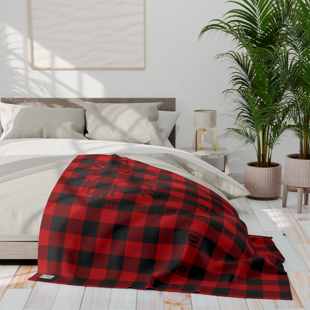 Freedom/Liberté Fleece Blanket - Red & Black Plaid