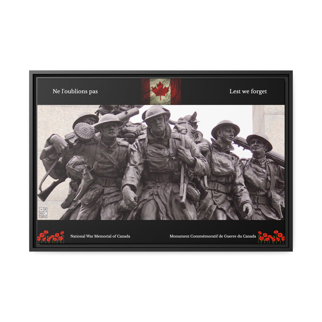 National War Memorial Tribute Print (Matte Canvas, Black Frame)