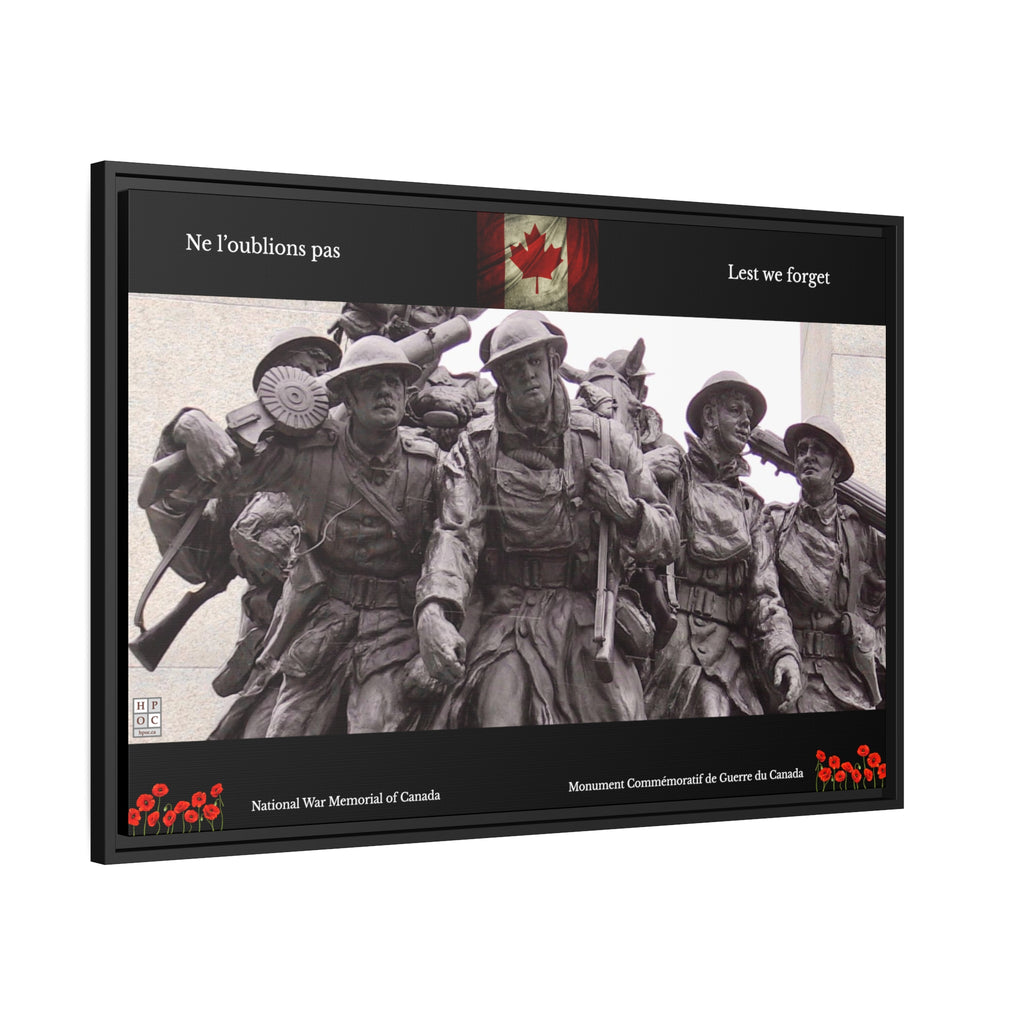 National War Memorial Tribute Print (Matte Canvas, Black Frame)