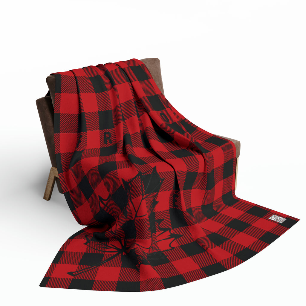 Freedom/Liberté Fleece Blanket - Red & Black Plaid