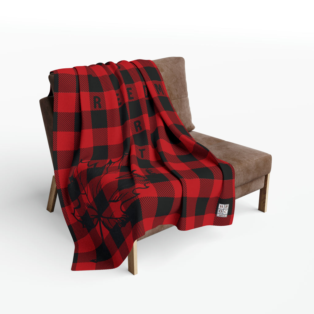 Freedom/Liberté Fleece Blanket - Red & Black Plaid