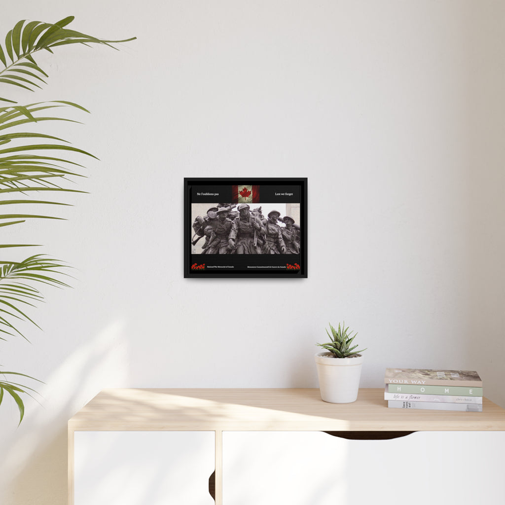 National War Memorial Tribute Print (Matte Canvas, Black Frame)