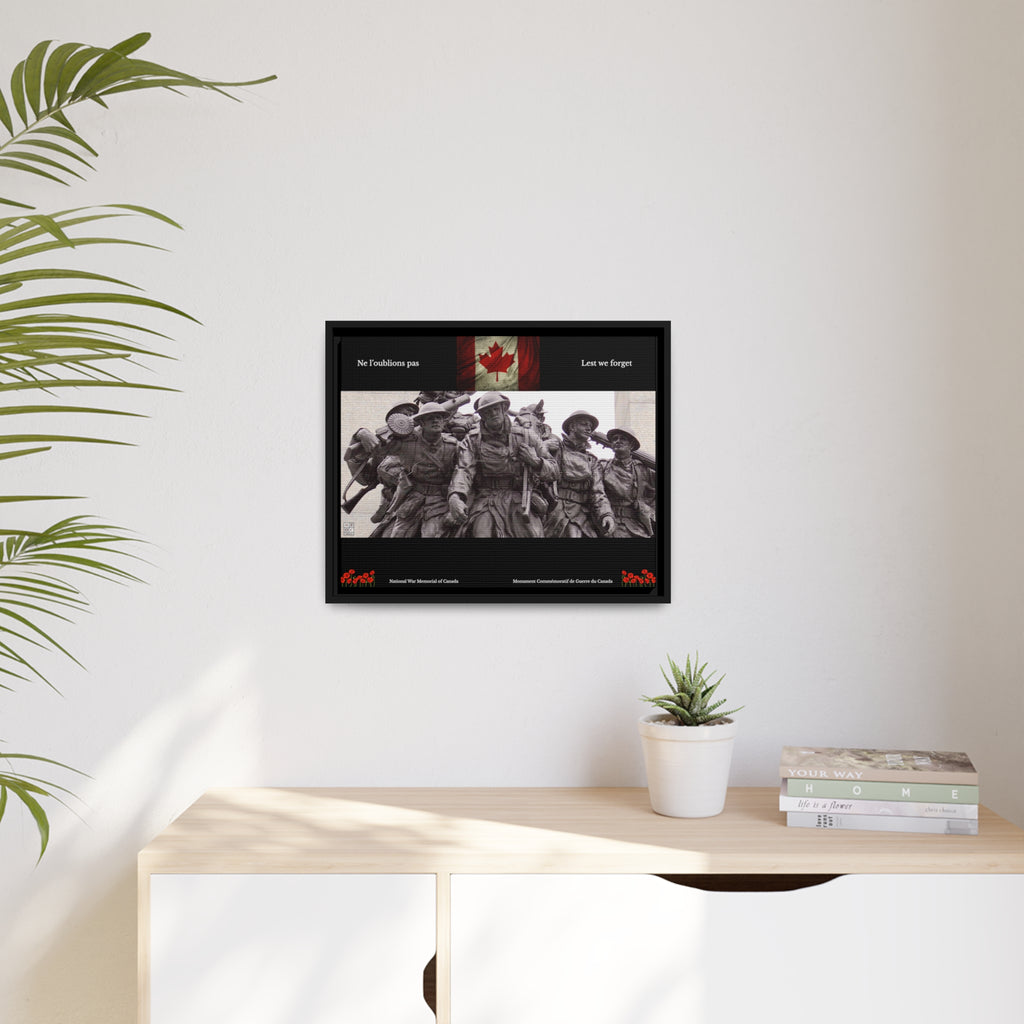 National War Memorial Tribute Print (Matte Canvas, Black Frame)