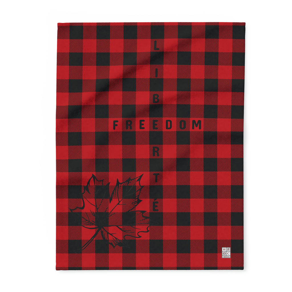 Freedom/Liberté Fleece Blanket - Red & Black Plaid