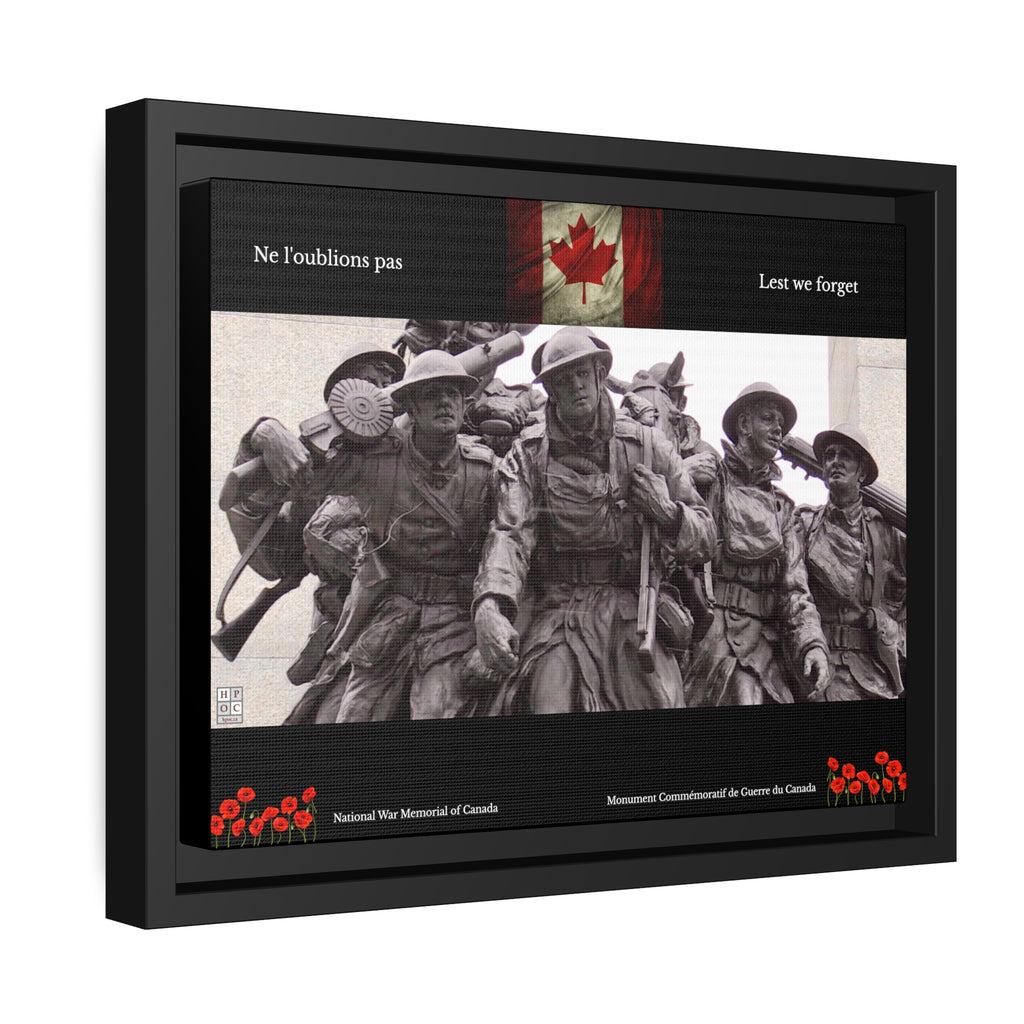 National War Memorial Tribute Print (Matte Canvas, Black Frame)