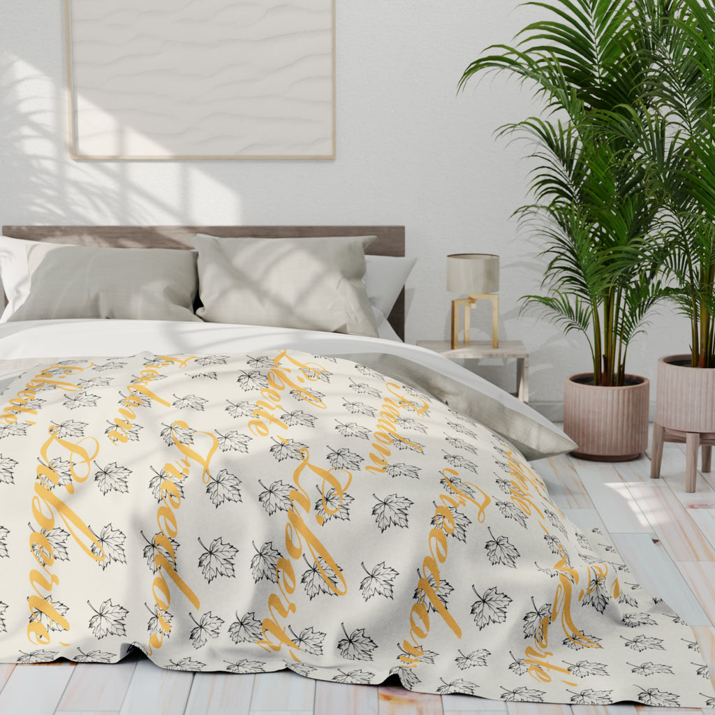 Freedom/Liberté Fleece Blanket - Stylized Leaf