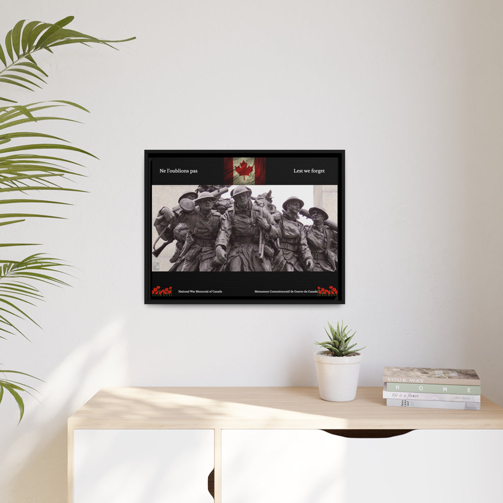 National War Memorial Tribute Print (Matte Canvas, Black Frame)