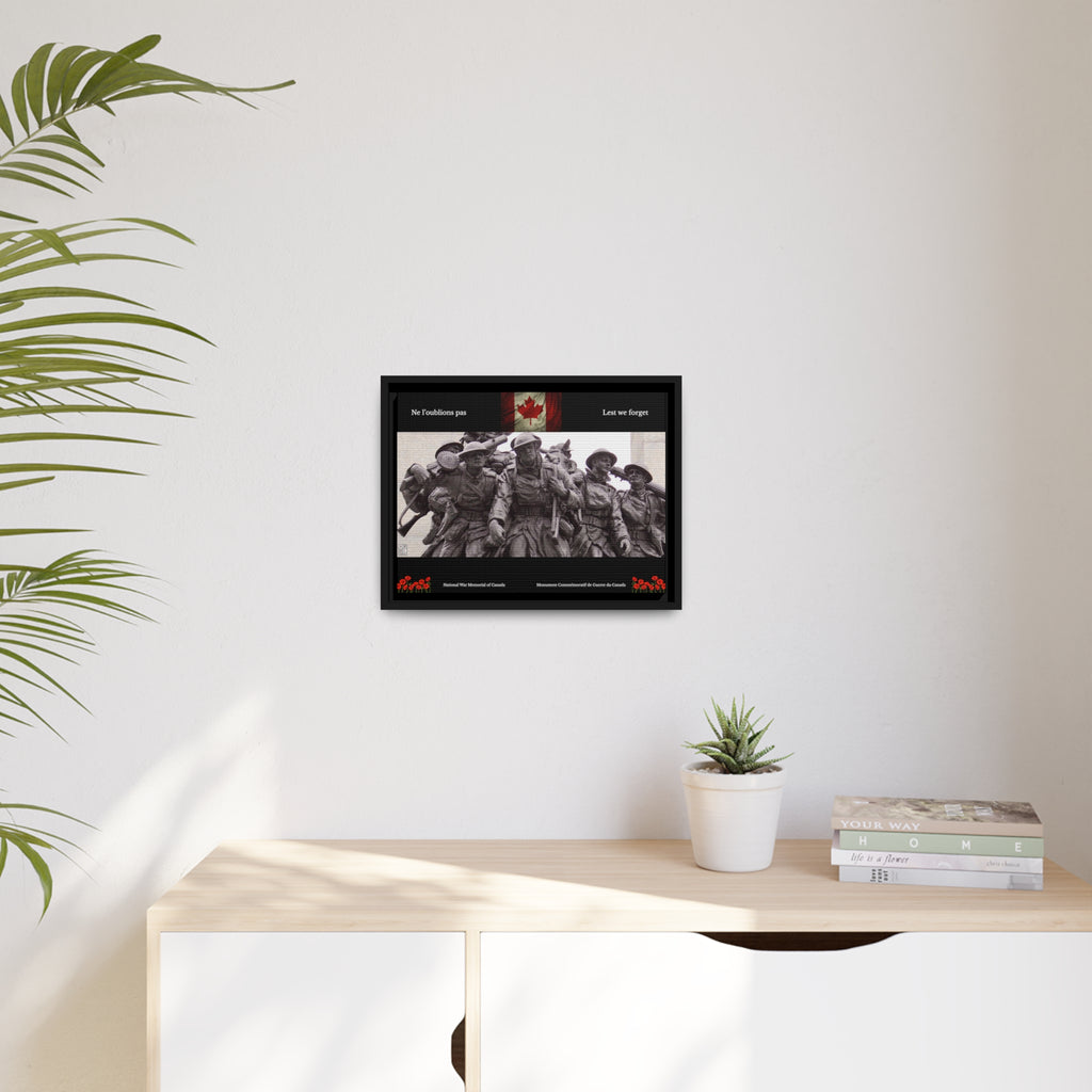 National War Memorial Tribute Print (Matte Canvas, Black Frame)