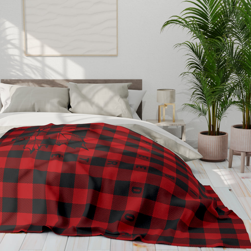 Freedom/Liberté Fleece Blanket - Red & Black Plaid