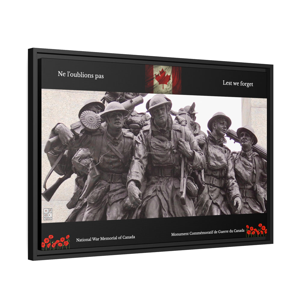 National War Memorial Tribute Print (Matte Canvas, Black Frame)