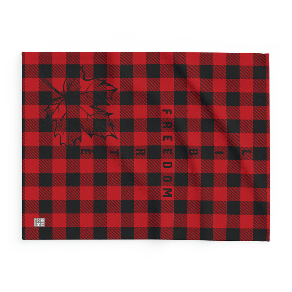 Freedom/Liberté Fleece Blanket - Red & Black Plaid