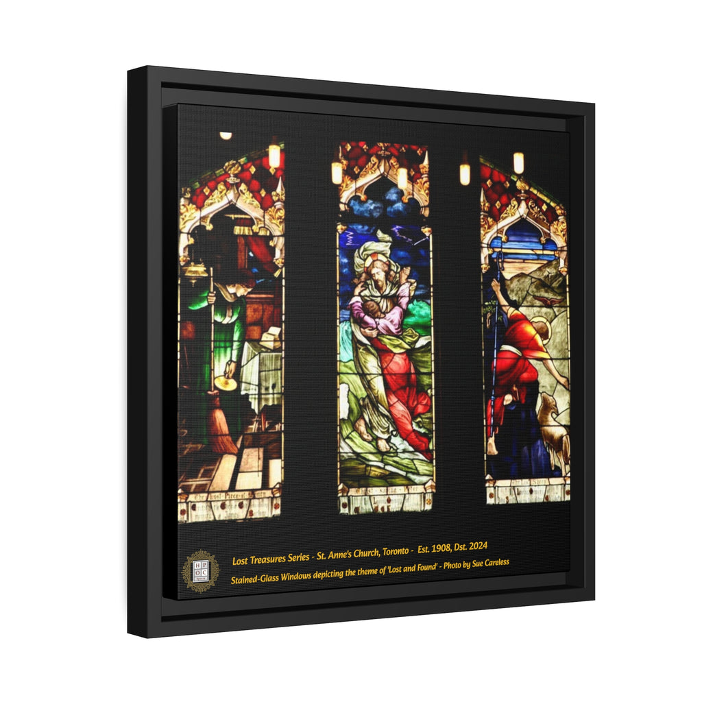 St. Anne's - Stained Glass Panels - Matte Canvas, Black Frame