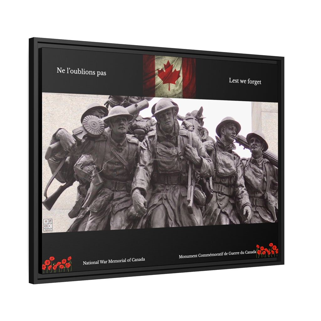 National War Memorial Tribute Print (Matte Canvas, Black Frame)