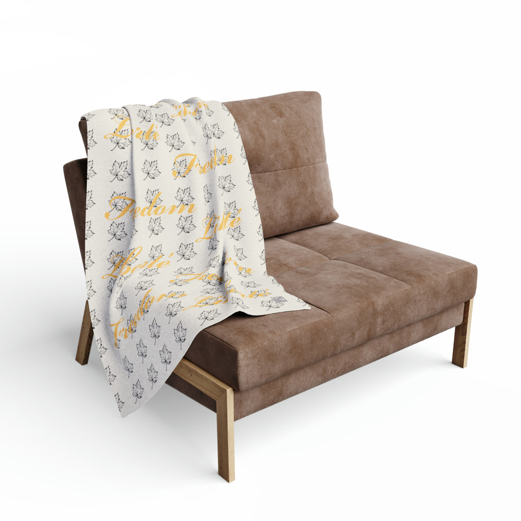 Freedom/Liberté Fleece Blanket - Stylized Leaf