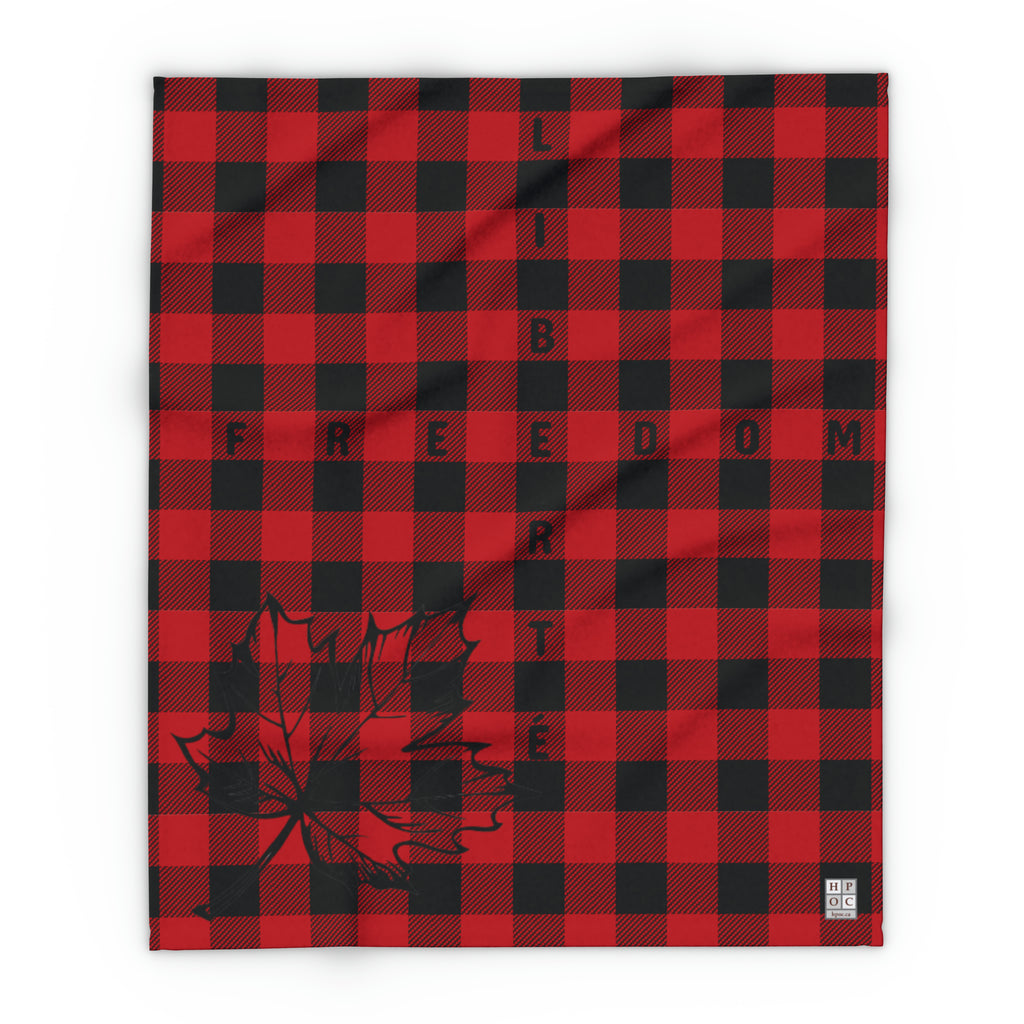 Freedom/Liberté Fleece Blanket - Red & Black Plaid