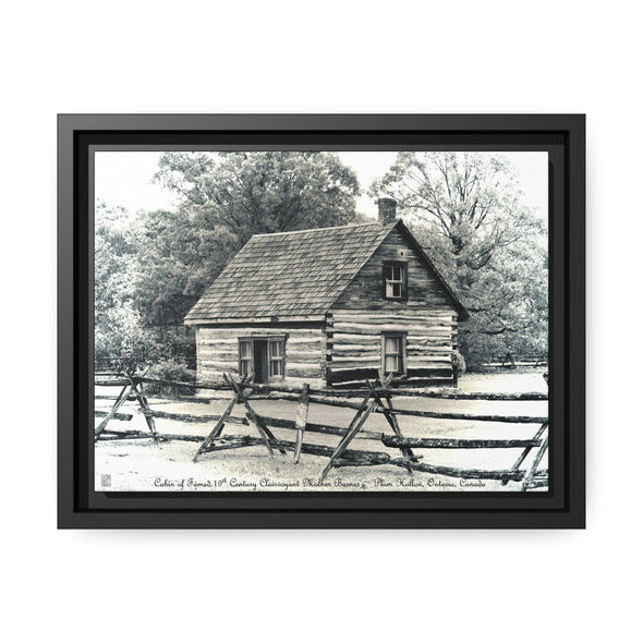 Mother Barnes' Cabin Canvas Print (Black and White)