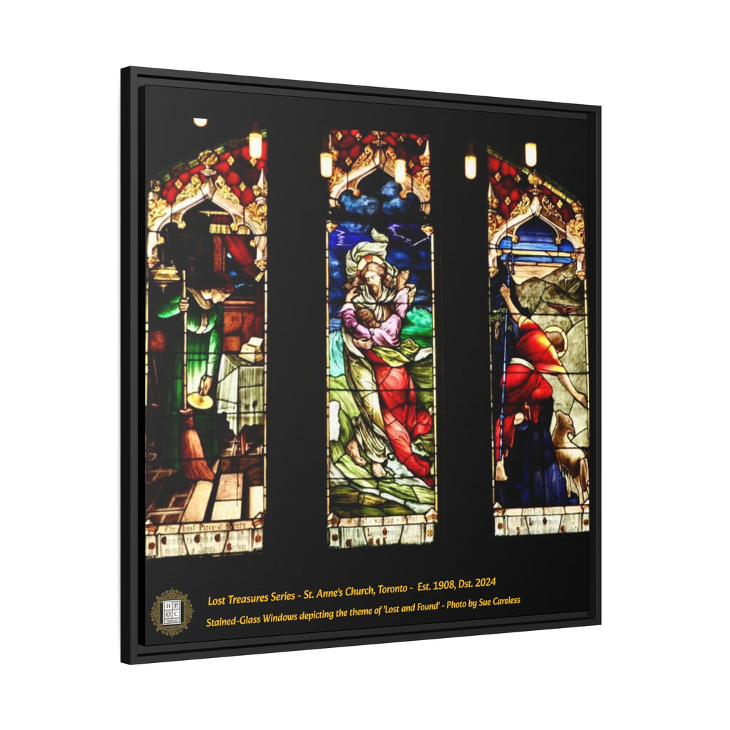 St. Anne's - Stained Glass Panels - Matte Canvas, Black Frame