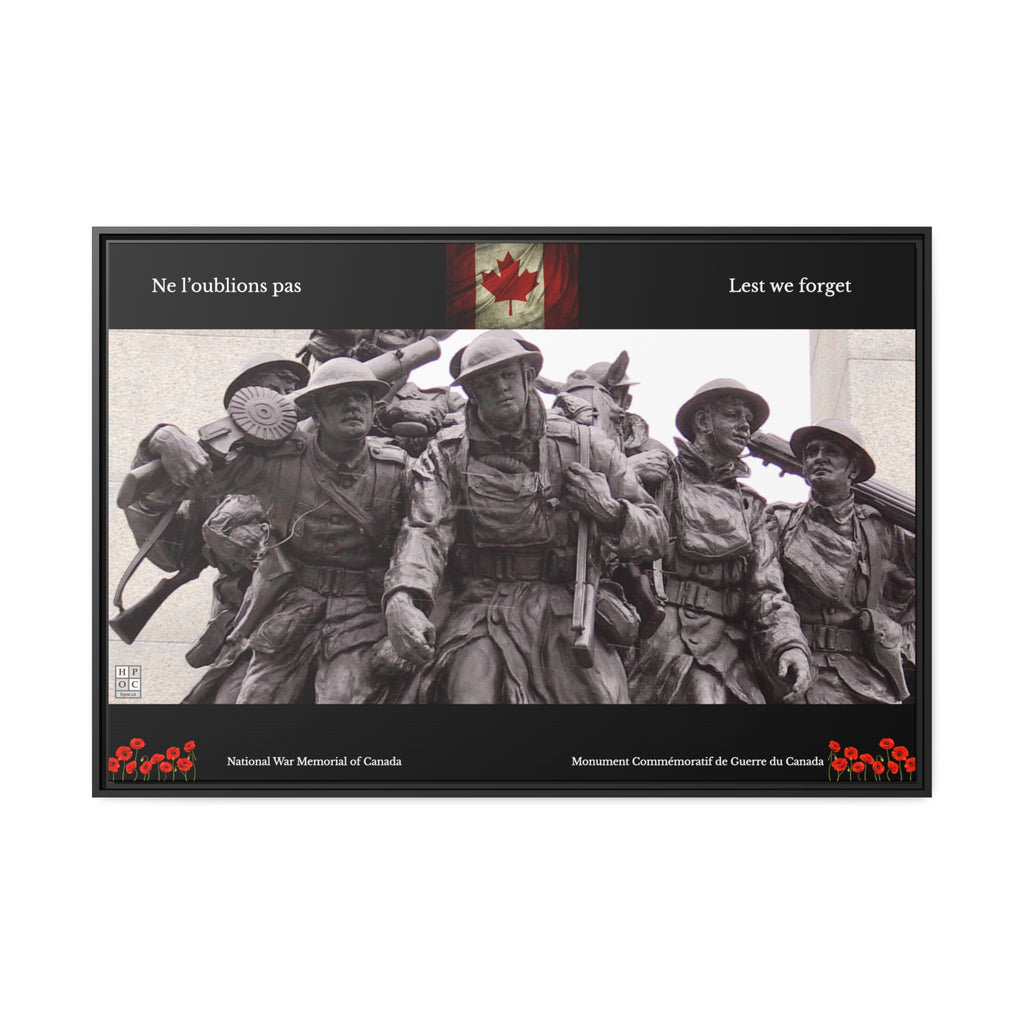 National War Memorial Tribute Print (Matte Canvas, Black Frame)