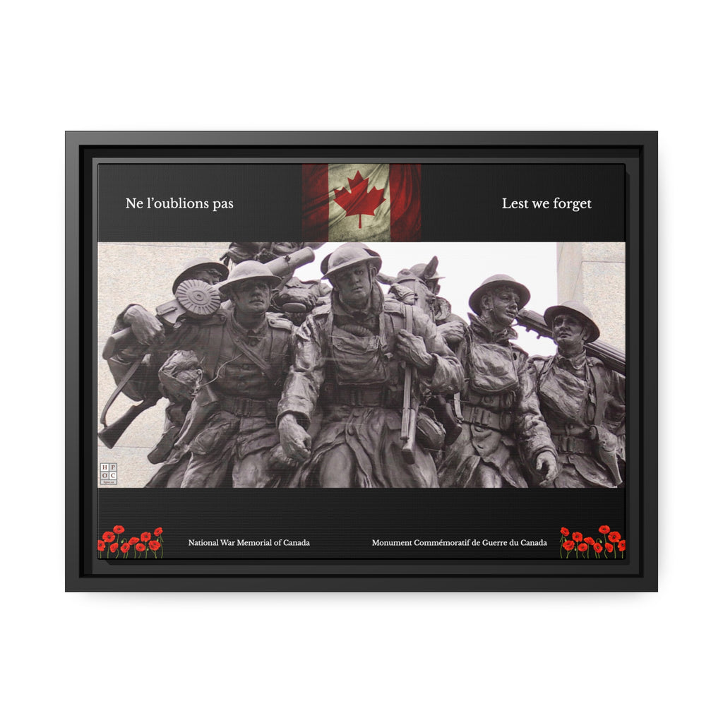 National War Memorial Tribute Print (Matte Canvas, Black Frame)