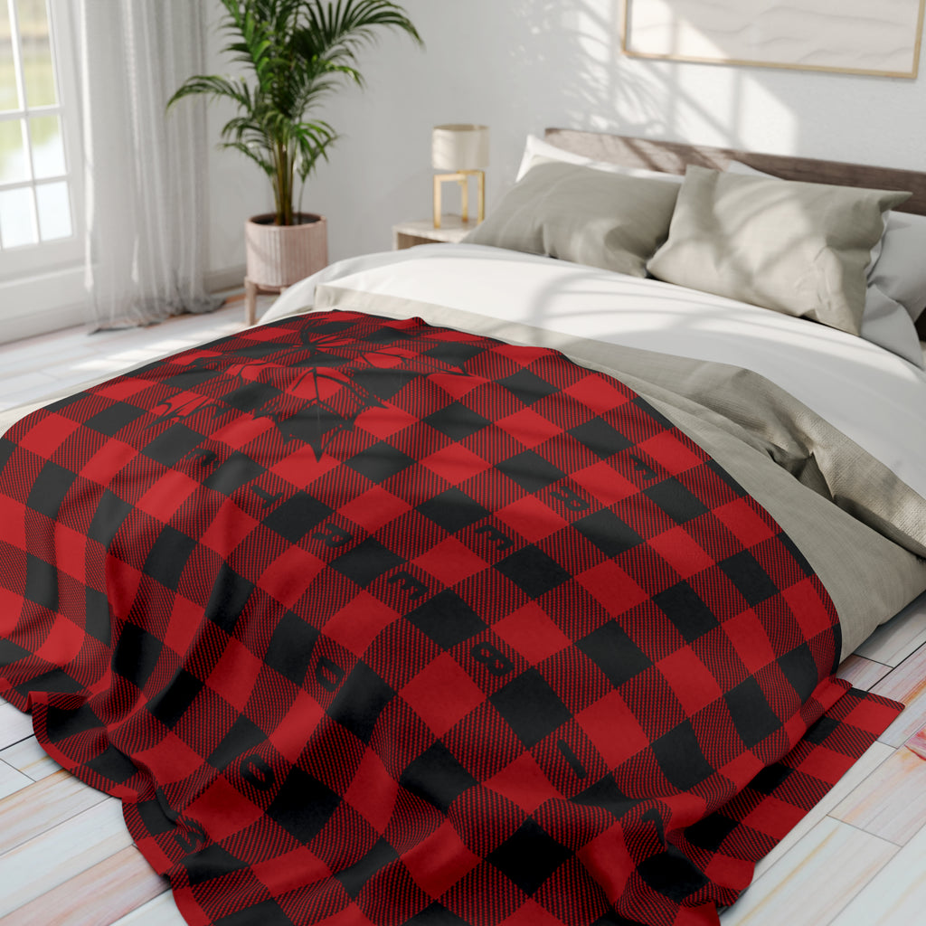 Freedom/Liberté Fleece Blanket - Red & Black Plaid