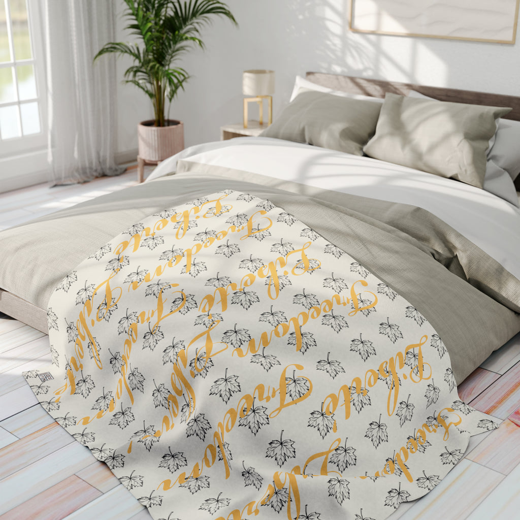Freedom/Liberté Fleece Blanket - Stylized Leaf