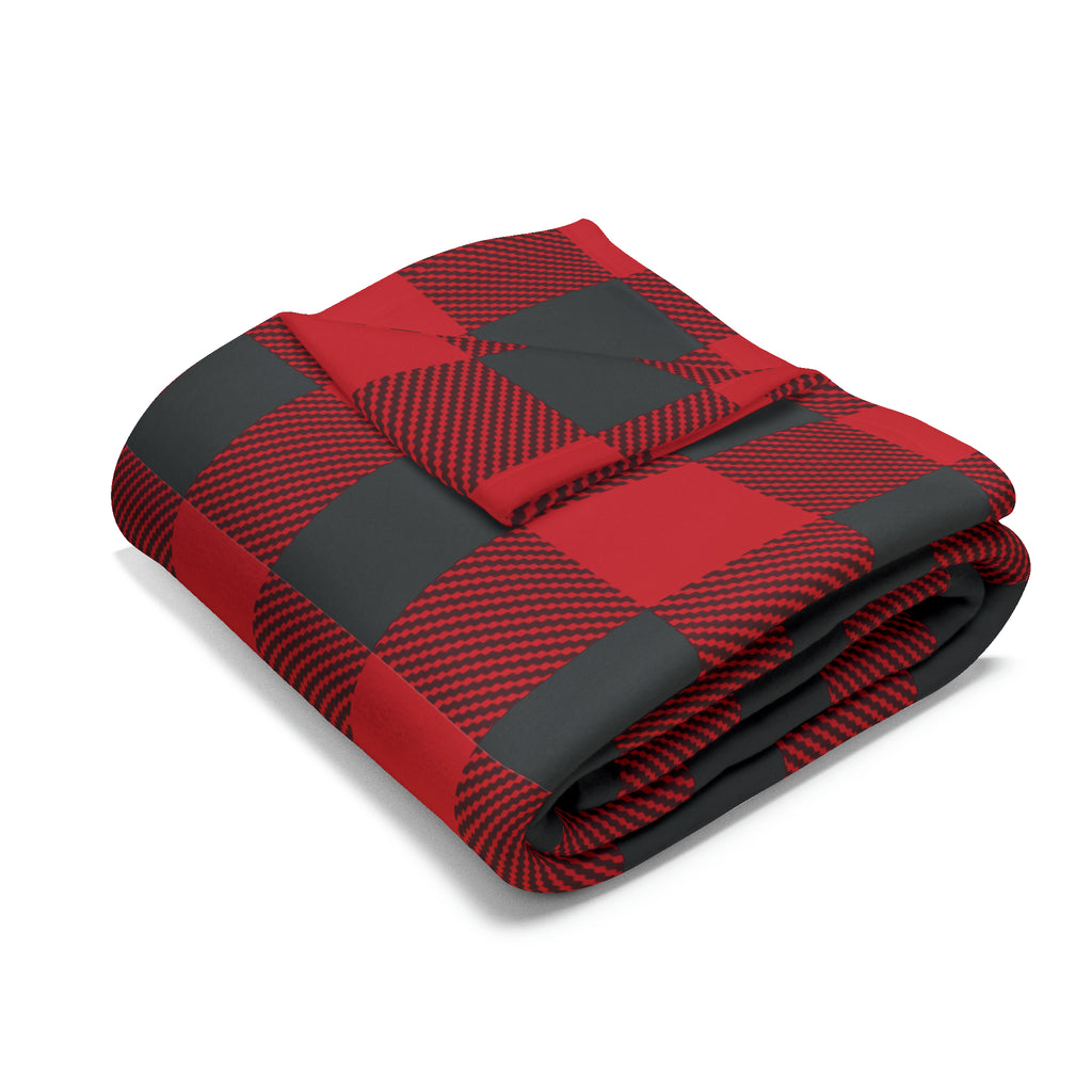 Freedom/Liberté Fleece Blanket - Red & Black Plaid