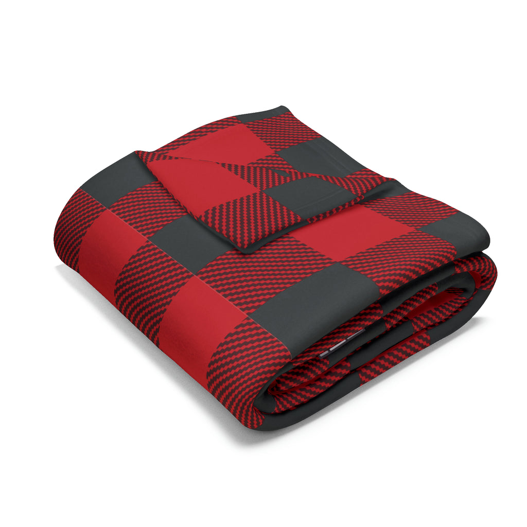 Freedom/Liberté Fleece Blanket - Red & Black Plaid