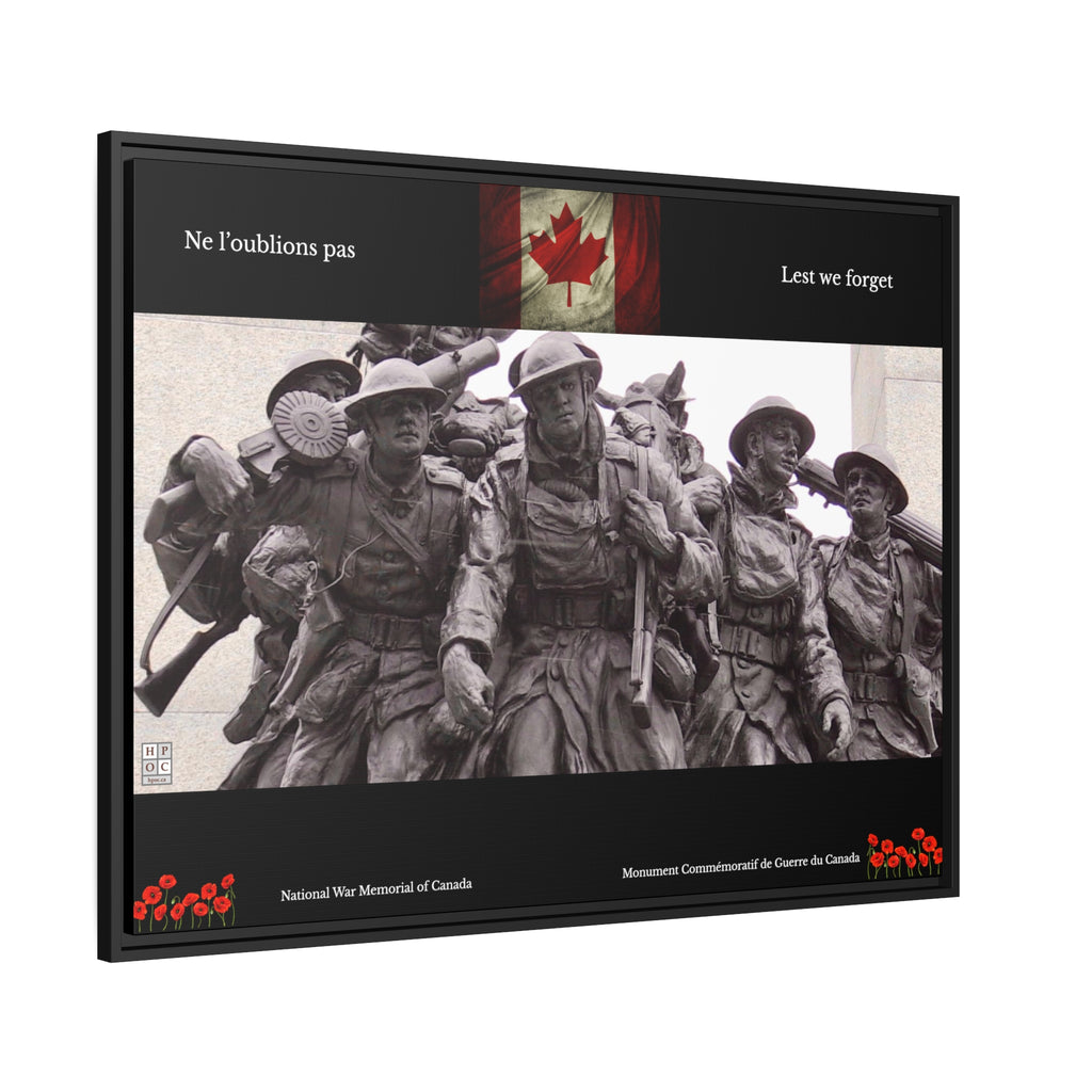 National War Memorial Tribute Print (Matte Canvas, Black Frame)