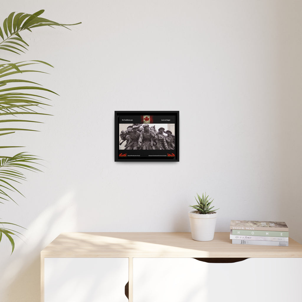 National War Memorial Tribute Print (Matte Canvas, Black Frame)