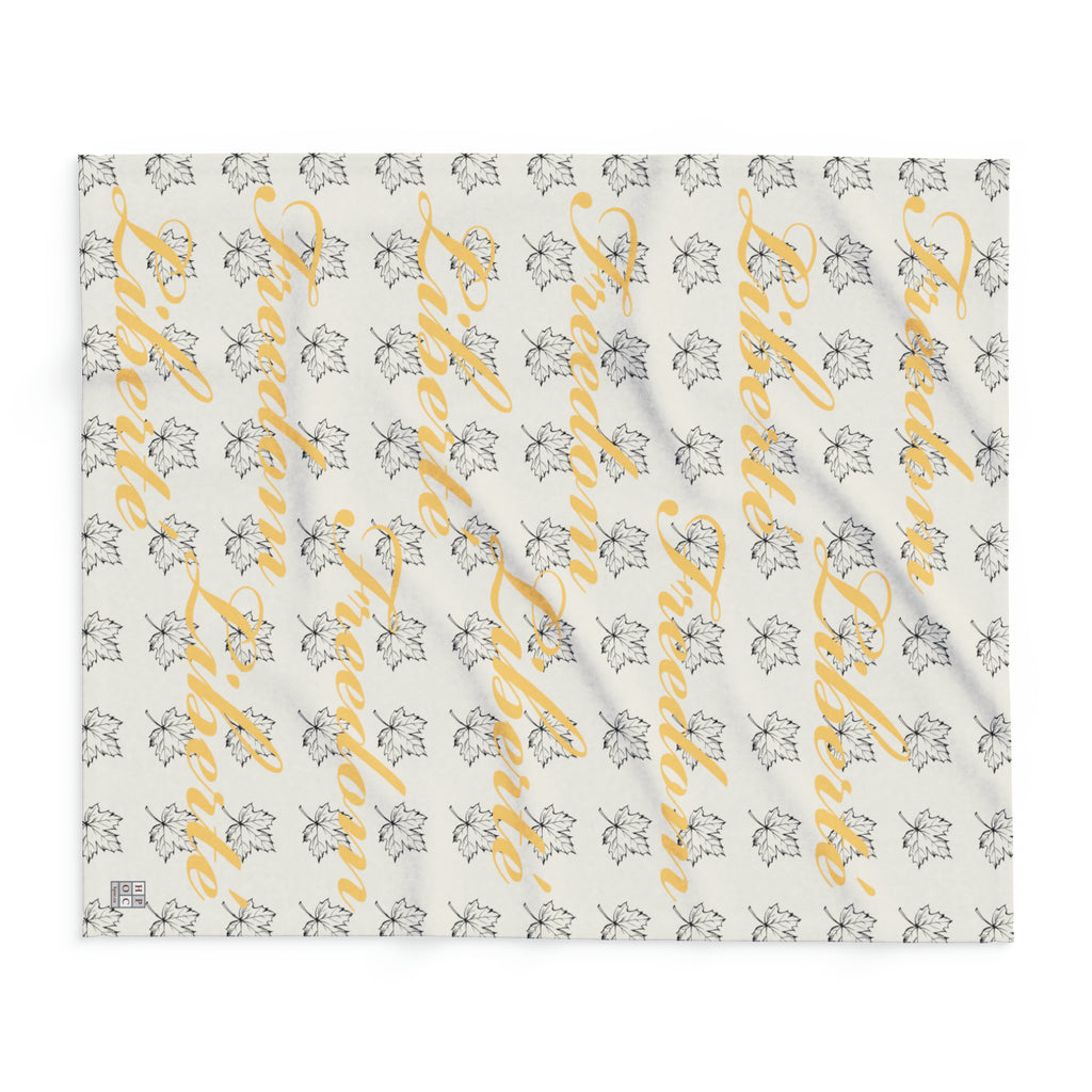 Freedom/Liberté Fleece Blanket - Stylized Leaf