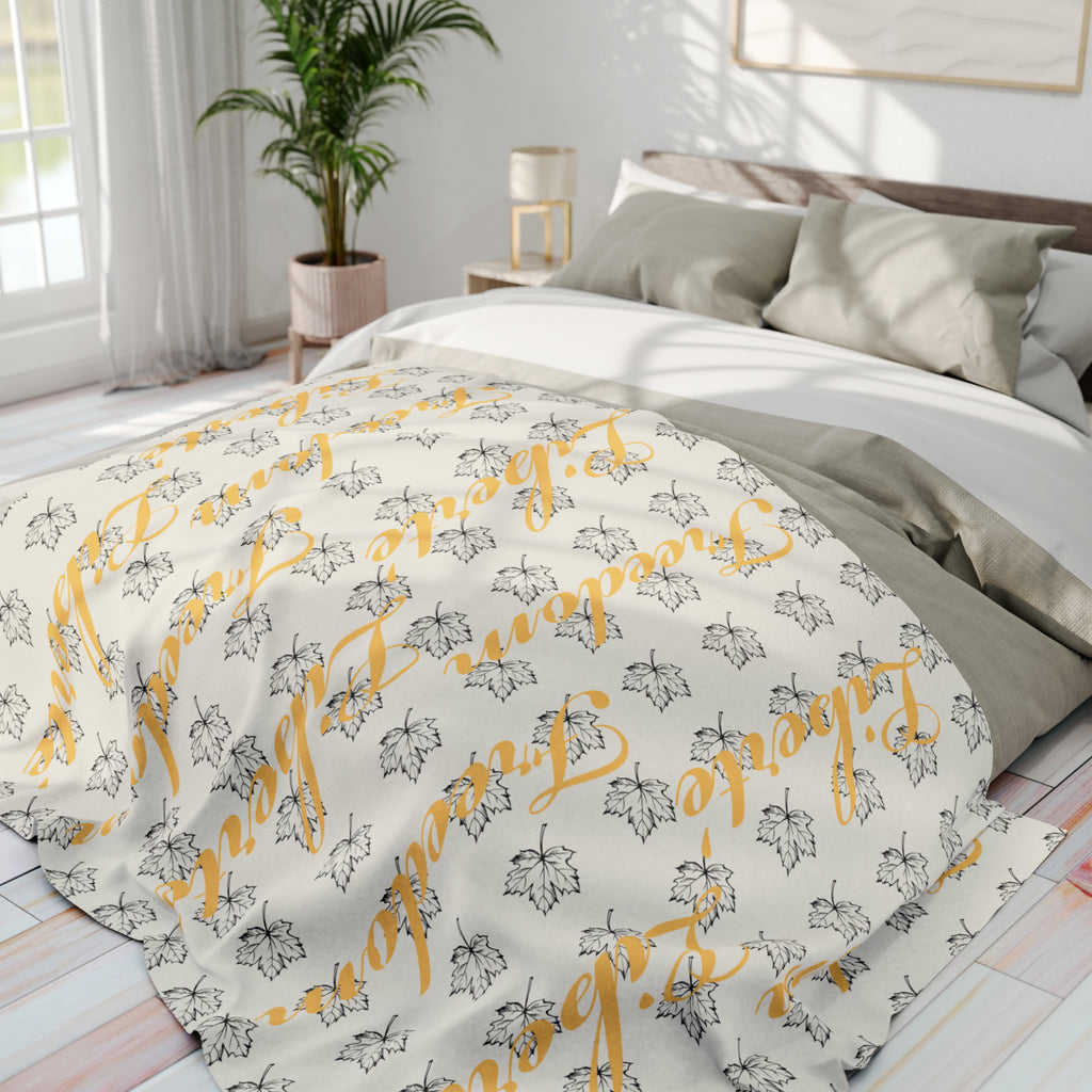 Freedom/Liberté Fleece Blanket - Stylized Leaf