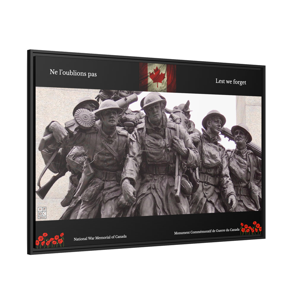 National War Memorial Tribute Print (Matte Canvas, Black Frame)