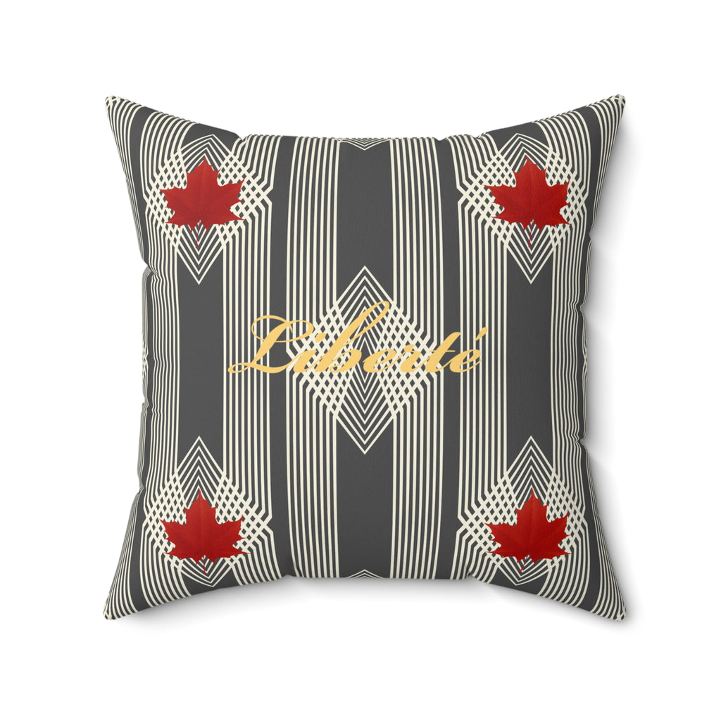 Freedom/Liberté Pillow - Classic Leaf (Faux Suede)