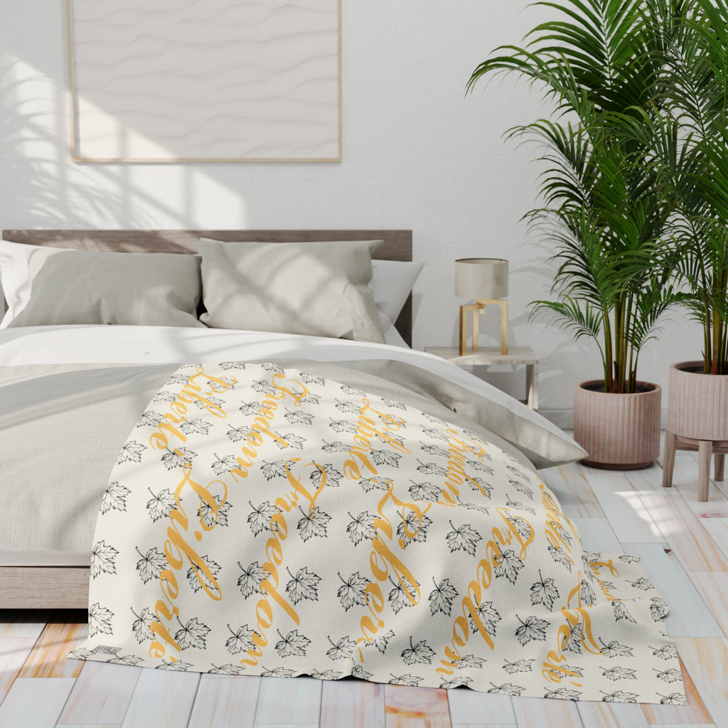 Freedom/Liberté Fleece Blanket - Stylized Leaf