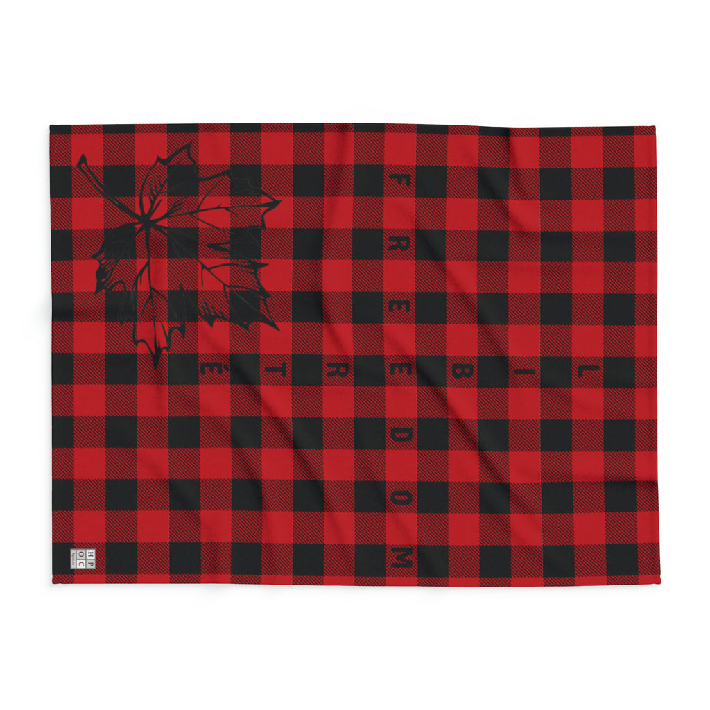 Freedom/Liberté Fleece Blanket - Red & Black Plaid
