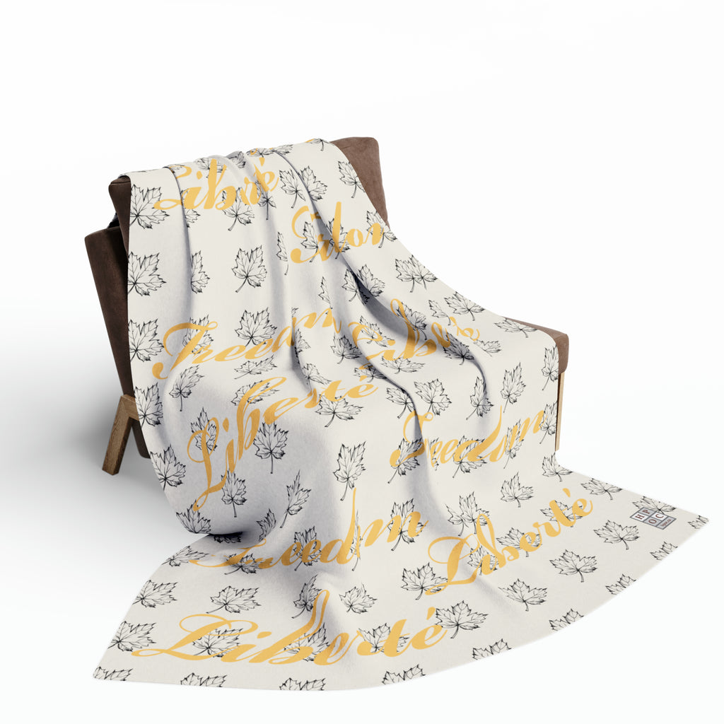 Freedom/Liberté Fleece Blanket - Stylized Leaf