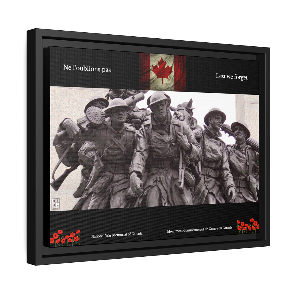 National War Memorial Tribute Print (Matte Canvas, Black Frame)