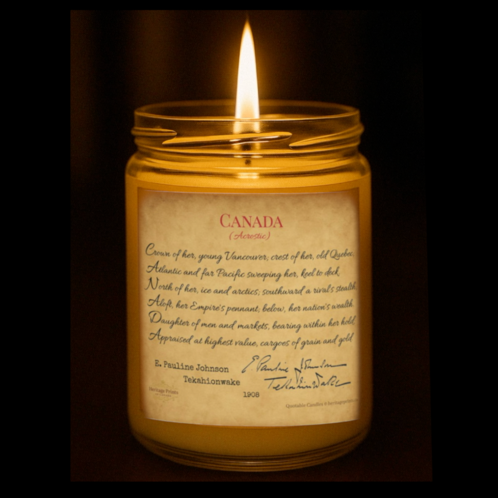 HPOC Quotable Candles - E. Pauline Johnson, Tekahionwake - Canada (Acrostic) Poem