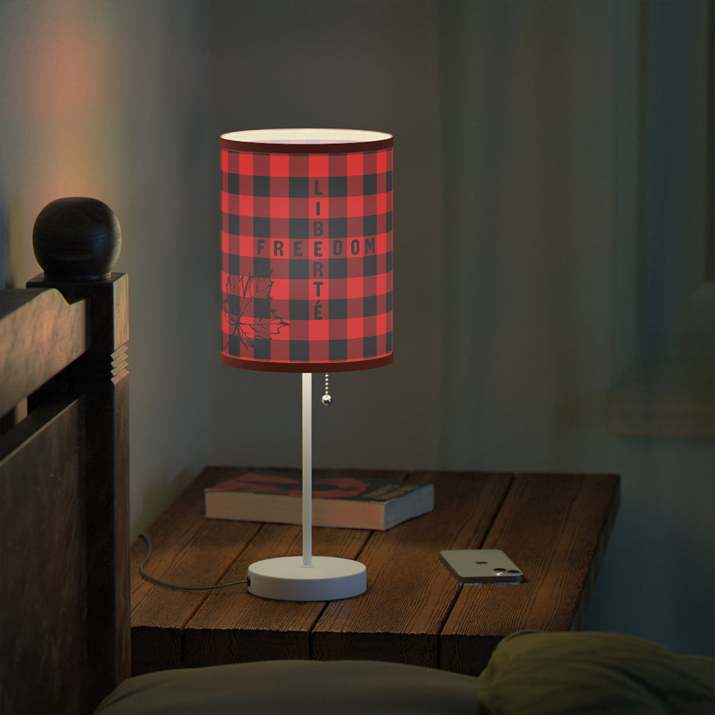 Freedom/Liberté Table Lamp - Red & Black Plaid