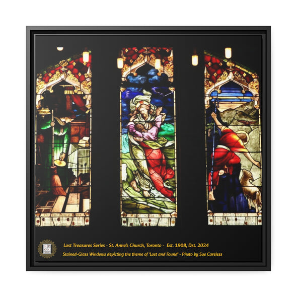 St. Anne's - Stained Glass Panels - Matte Canvas, Black Frame