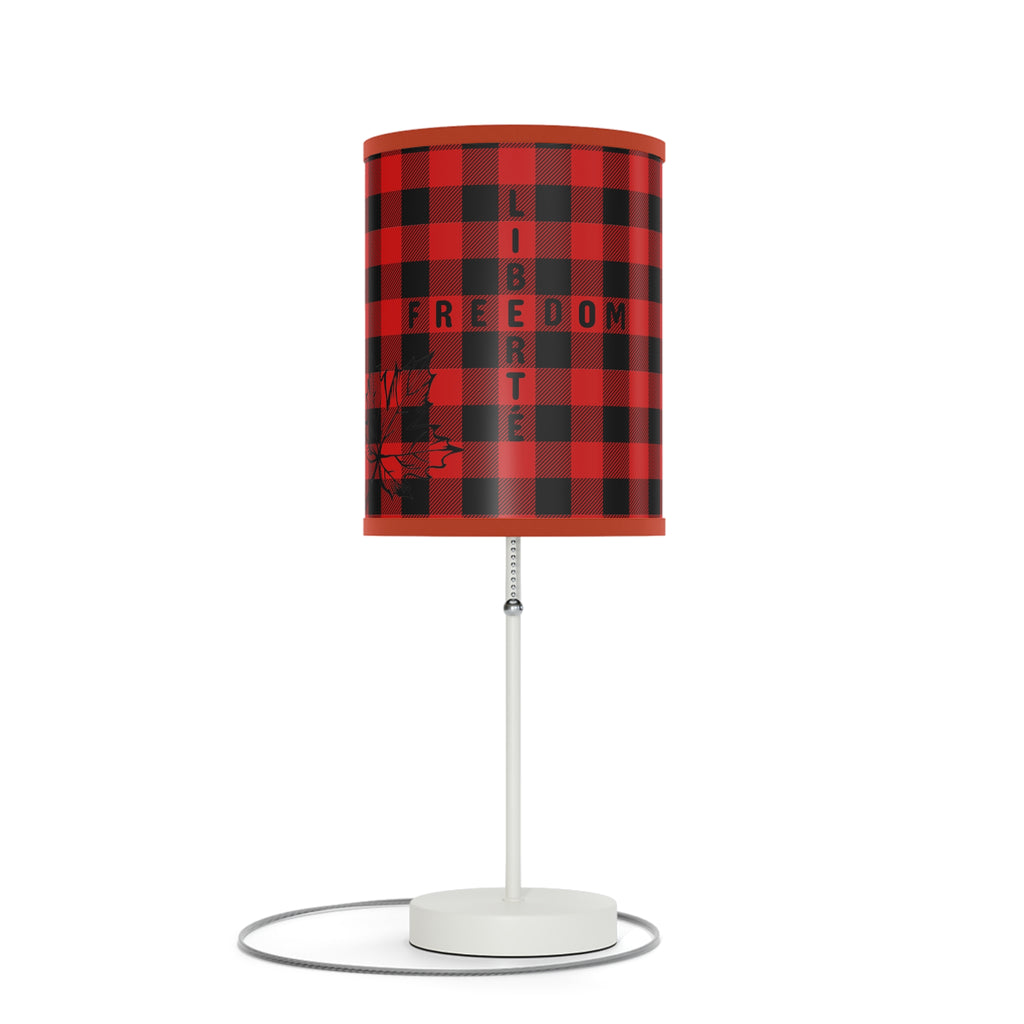 Freedom/Liberté Table Lamp - Red & Black Plaid