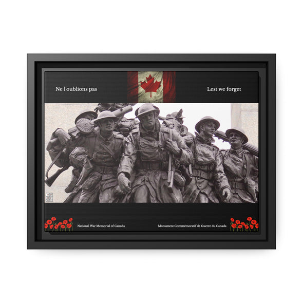 National War Memorial Tribute Print (Matte Canvas, Black Frame)