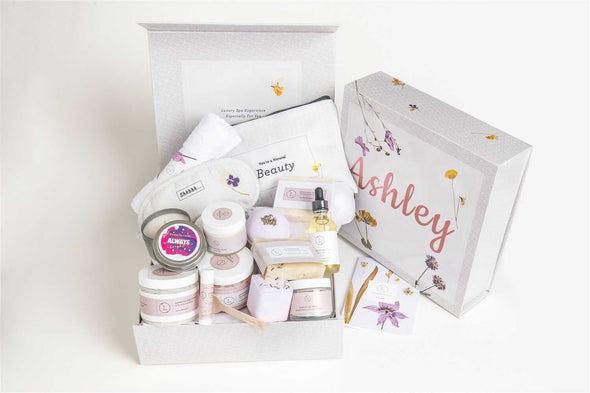 Birthday Gift Basket, Lavender Natural Bath & Body